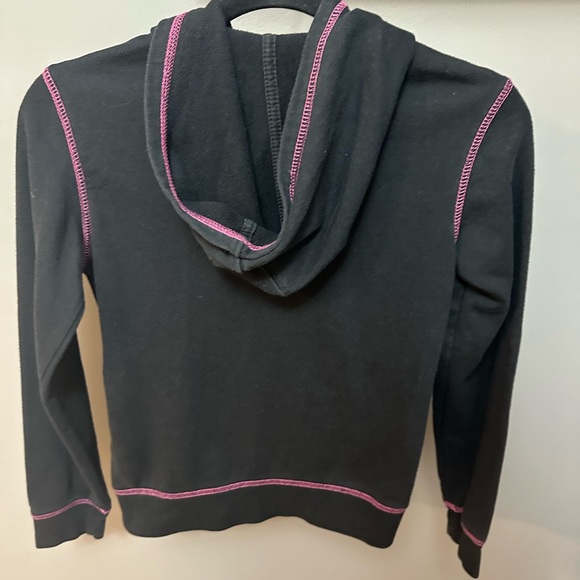 PUMA | Girls Black & Pink Full Zip Hoodie - Picture 2 of 4